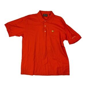Masters Collection Orange w/ Masters Logo S/S Mercerized Cotton Polo Shirt Men L